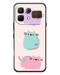 Чохол для Infinix Note 60 з картинкою «Pusheen тріо»