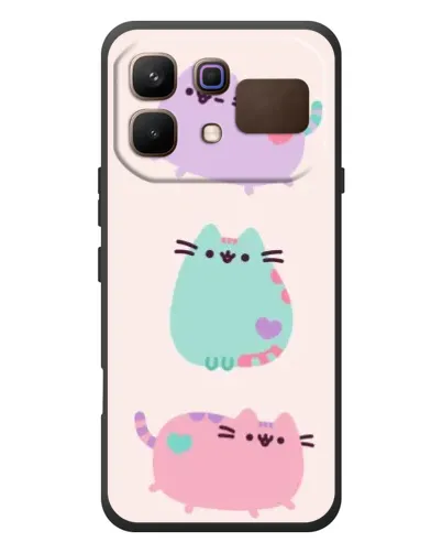Чохол для Infinix Note 60 з картинкою «Pusheen тріо»