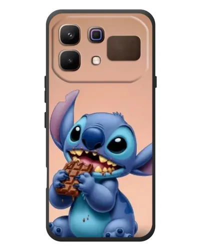 Чехол для Infinix Note 60 с картинкой «Стич ест шоколад»