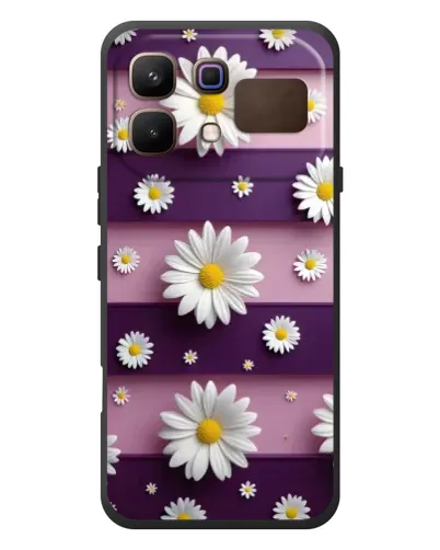 Чехол для Infinix Note 60 с картинкой «Ромашки на фиолетовом»