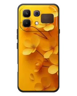 Чехол для Infinix Note 60 с картинкой «Золотые лепестки»