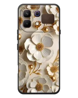 Чехол для Infinix Note 60 с картинкой «Белие бумажние  цвети»