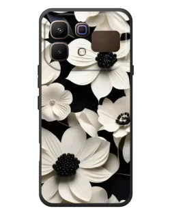 Чехол для Infinix Note 60 с картинкой «Объемные белые цветы»