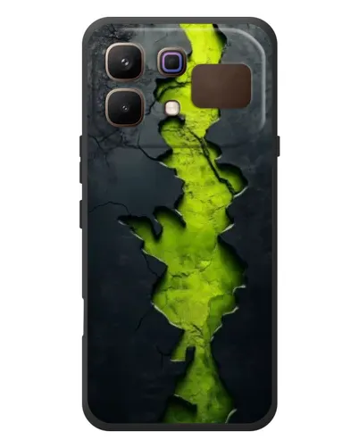 Чехол для Infinix Note 60 с картинкой «Салатовый разлом скалы»