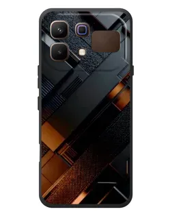 Чехол для Infinix Note 60 с картинкой «Черные геометрические блоки»