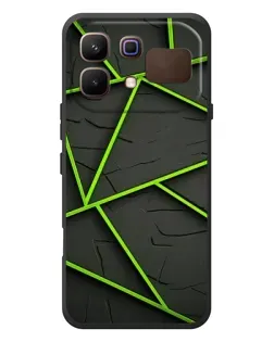 Чехол для Infinix Note 60 с картинкой «Зеленые геометрические линии»