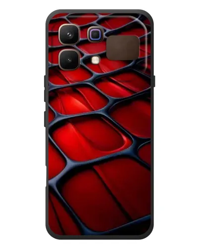 Чехол для Infinix Note 60 с картинкой «Красная глянцевая сетка»