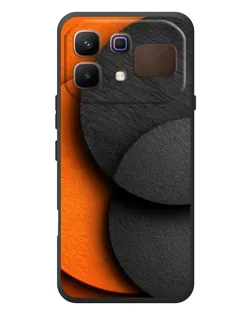 Чехол для Infinix Note 60 с картинкой «Геометрия оранжевых кругов»