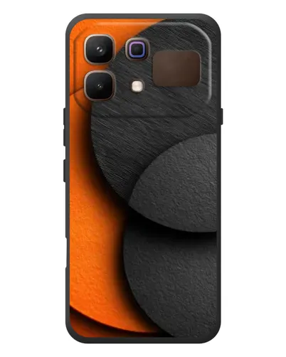 Чехол для Infinix Note 60 с картинкой «Геометрия оранжевых кругов»