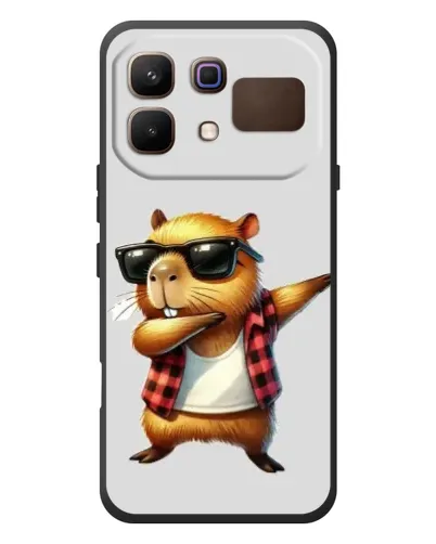 Чехол для Infinix Note 60 с картинкой «Капибара рэпер даб»