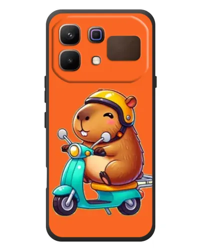 Чехол для Infinix Note 60 с картинкой «Капибара на скутере»