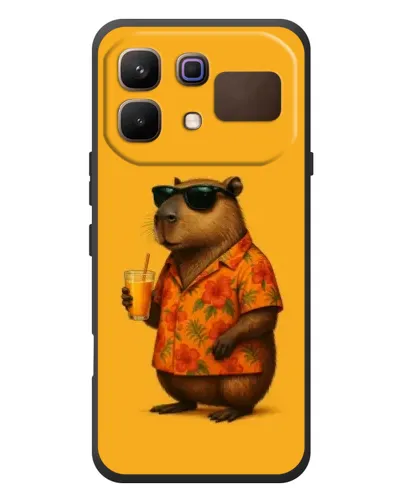 Чехол для Infinix Note 60 с картинкой «Капибара на отдыхе»