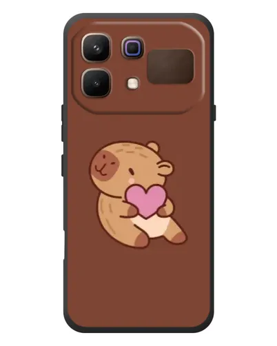 Чехол для Infinix Note 60 с картинкой «Капибара с сердцем»
