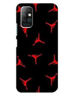 Чехол для Infinix Note 8 с картинкой «Jordan Red Pattern»