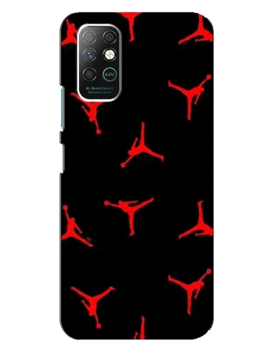 Чехол для Infinix Note 8 с картинкой «Jordan Red Pattern»