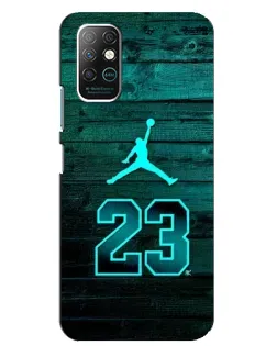 Чехол для Infinix Note 8 с картинкой «Jordan Cyan 23»