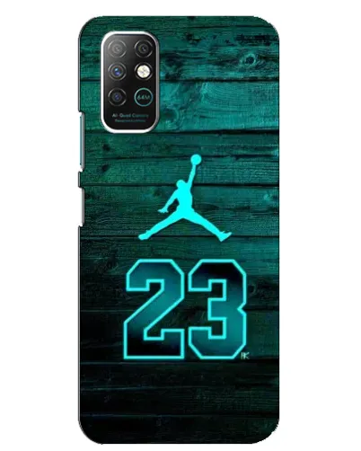 Чехол для Infinix Note 8 с картинкой «Jordan Cyan 23»
