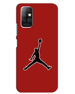 Чехол для Infinix Note 8 с картинкой «Jordan Red Back»
