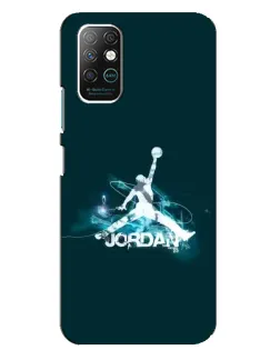 Чехол для Infinix Note 8 с картинкой «Jordan Blue Fire»