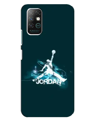 Чехол для Infinix Note 8 с картинкой «Jordan Blue Fire»