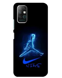 Чехол для Infinix Note 8 с картинкой «Jordan Neon Blue»