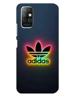 Чехол для Infinix Note 8 с картинкой «Неоновый Adidas»