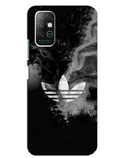 Чехол для Infinix Note 8 с картинкой «Абстрактный дым Adidas»