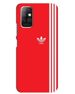 Чехол для Infinix Note 8 с картинкой «Красный минимализм Adidas»