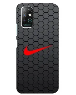 Чехол для Infinix Note 8 с картинкой «Nike — карбоновая сетка»