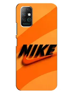 Чехол для Infinix Note 8 с картинкой «Оранжевый драйв Nike»