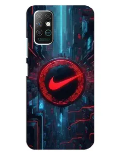 Чехол для Infinix Note 8 с картинкой «Техногенный стиль Nike»