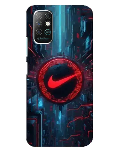 Чехол для Infinix Note 8 с картинкой «Техногенный стиль Nike»