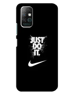 Чехол для Infinix Note 8 с картинкой «Текстовый принт Nike»