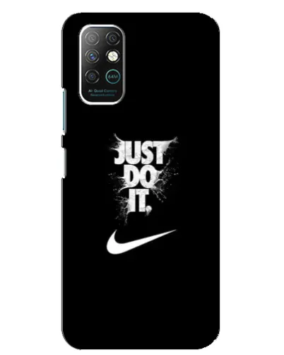 Чехол для Infinix Note 8 с картинкой «Текстовый принт Nike»