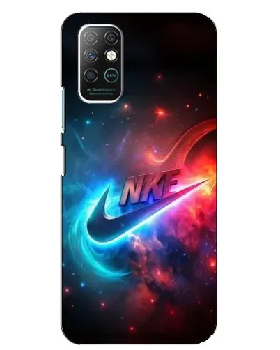Чехол для Infinix Note 8 с картинкой «Огненный логотип Nike»