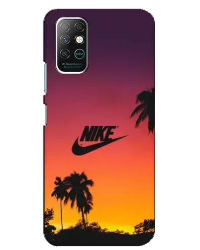Чехол для Infinix Note 8 с картинкой «Nike на закате солнца»