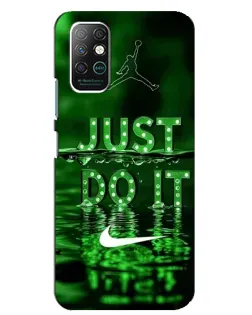Чехол для Infinix Note 8 с картинкой «Зеленый неоновый Nike»