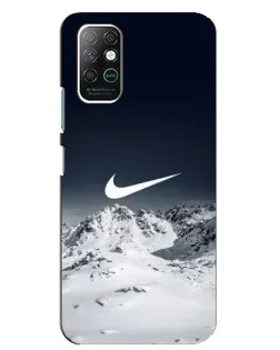 Чехол для Infinix Note 8 с картинкой «Nike — зимние горы»