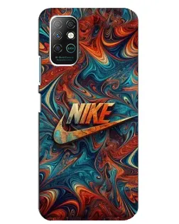 Чехол для Infinix Note 8 с картинкой «Nike в абстракции»