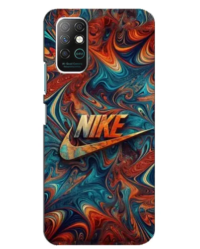 Чехол для Infinix Note 8 с картинкой «Nike в абстракции»