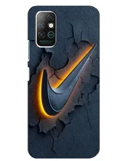 Чехол для Infinix Note 8 с картинкой «Объемный логотип Найк»