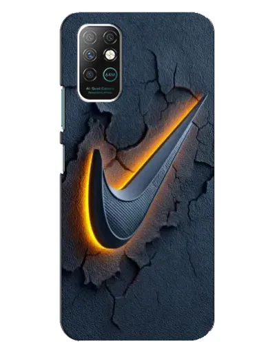 Чехол для Infinix Note 8 с картинкой «Объемный логотип Найк»