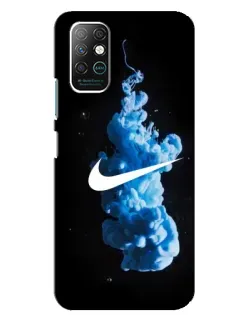 Чехол для Infinix Note 8 с картинкой «Nike и синий дым»