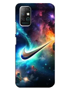 Чехол для Infinix Note 8 с картинкой «Космический Nike Swoosh»