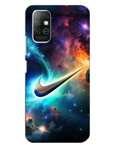 Чехол для Infinix Note 8 с картинкой «Космический Nike Swoosh»