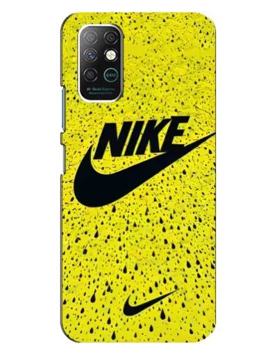 Чехол для Infinix Note 8 с картинкой «Желтый текстурный Nike»