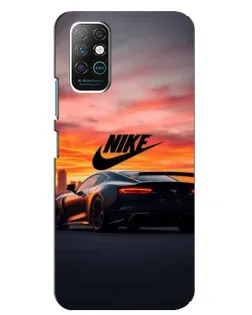 Чехол для Infinix Note 8 с картинкой «Nike и суперкар»