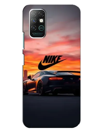 Чехол для Infinix Note 8 с картинкой «Nike и суперкар»