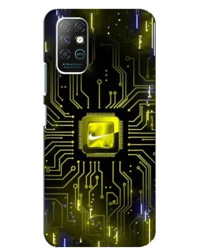 Чехол для Infinix Note 8 с картинкой «Nike — золотая искра»
