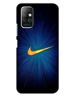 Чехол для Infinix Note 8 с картинкой «Синий пульс Nike»